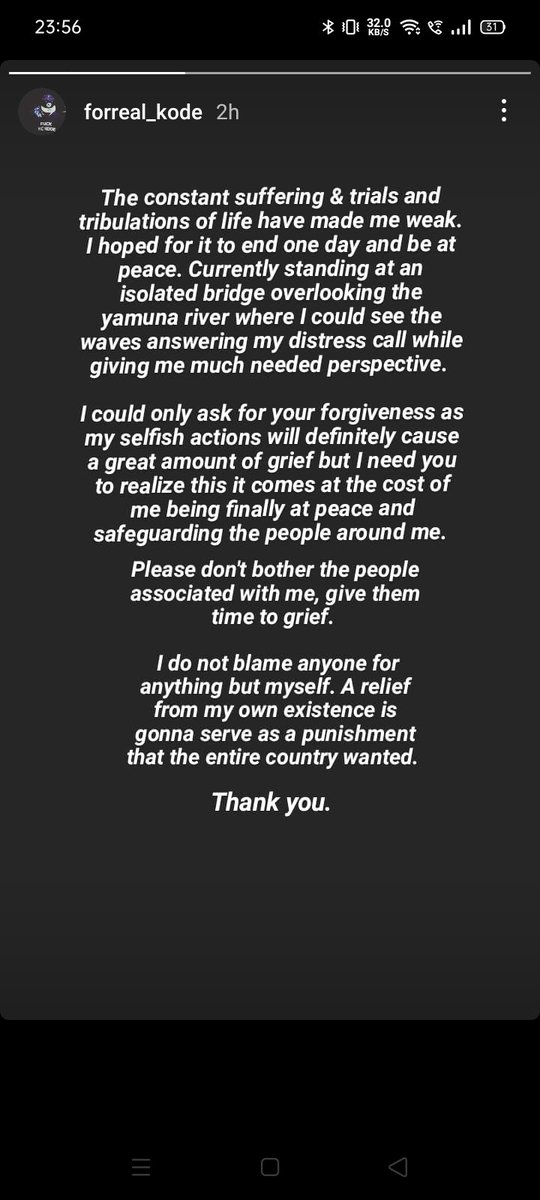 DeepThacker1828's tweet photo. #FindMCKode  @DelhiPolice #dilkipolice MC Kode is a rapper who had been missing from around 12hrs.This is his last story. Please find him! https://t.co/MaCkqdN3Ai