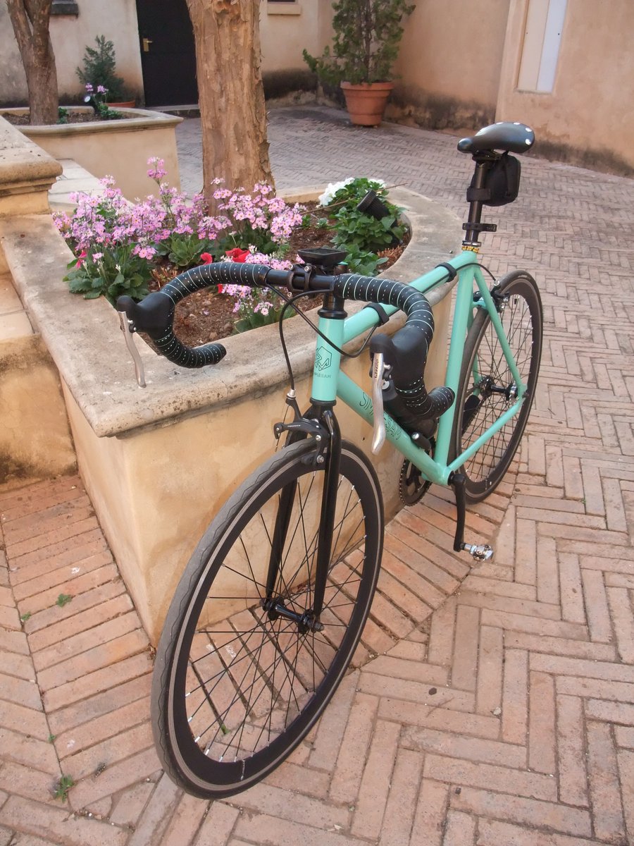 PedalRaymond's tweet photo. To celebrate #WorldBicycleDay ... I'm gonna have to post a photograph of my much-loved, modified @SimpleSamBikeCo #MintSAM.
Unfortunately, illness prevents me from riding today but I'll be out on the roads and trails with my fellow cyclists "in spirit". https://t.co/WHH5Pxk4dq
