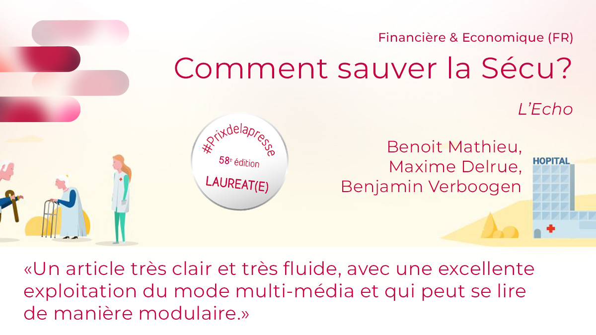 Lauréats #Prixdelapresse Belfius ‘Financière &amp; Economique’ : Benoit Mathieu, Maxime Delrue et Benjamin Verboogen avec ‘Comment sauver la Sécu?’ (L’Echo)
Félicitations <a href="/benmathieu/">Benoît Mathieu</a>, @mdelrue, <a href="/Benjamin_Vbg/">Benjamin Verboogen</a> et <a href="/lecho/">L'Echo</a> !