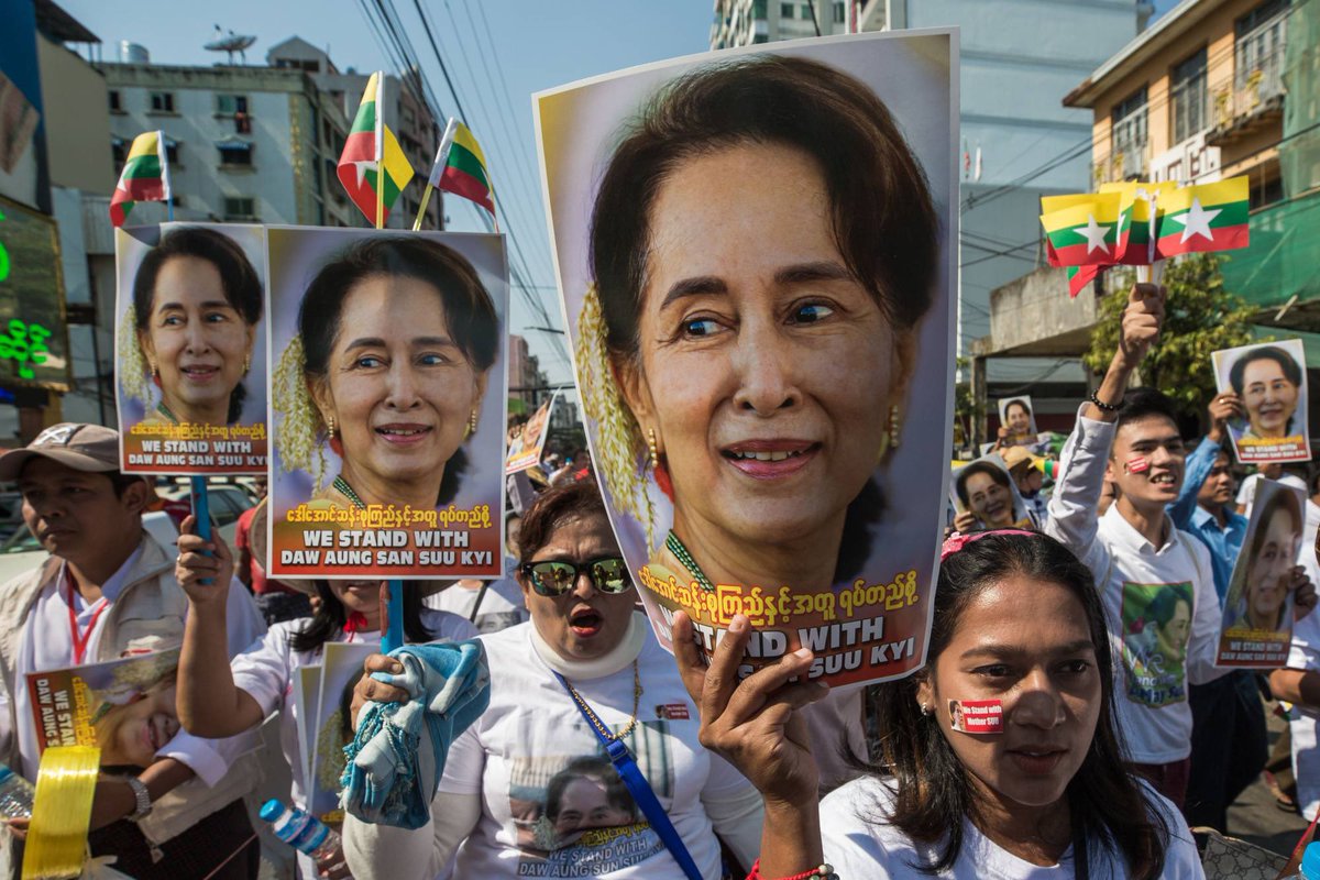 khine1914's tweet photo. Another court hearing of our State Counsellor, Aung San Suu Kyi was postponed to June13. Today court hearing was supposed to hold at Yangon Eastern District court for alleged charge of breaking a state secrets law.  #WhatsHappeningInMyanmar #June3Coup https://t.co/YFZa2A7nhy