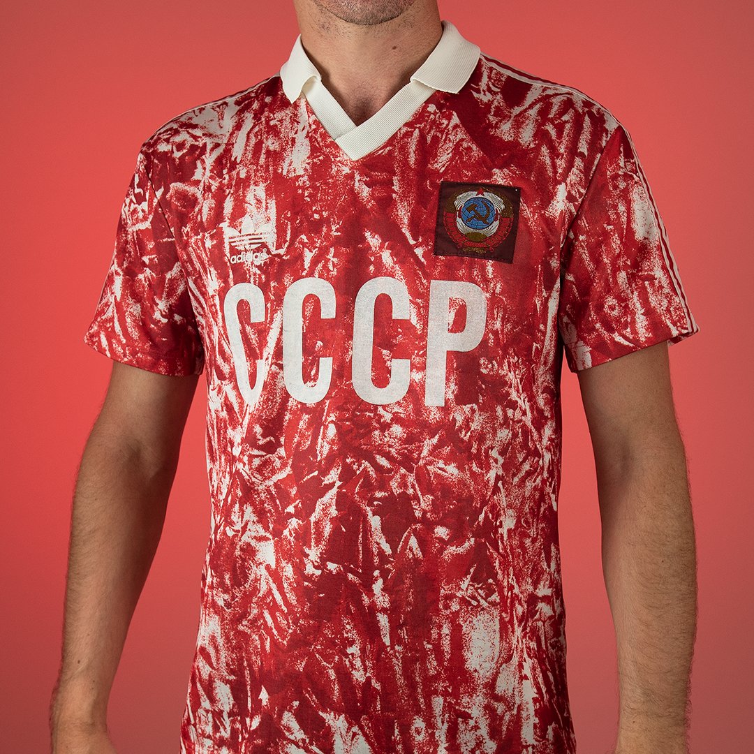 Football shirt soccer FC CCCP / USSR Home 1989/1990/1991 Adidas Vintage  Retro L