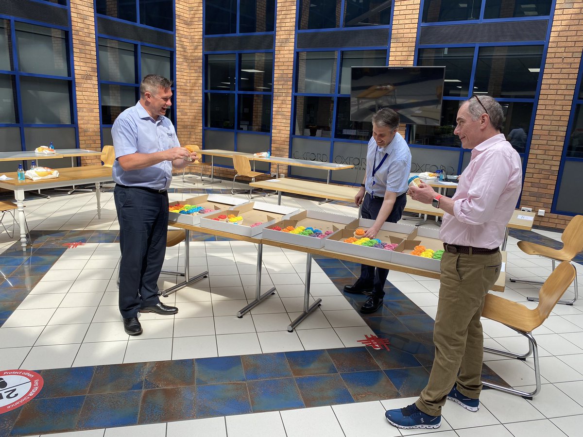 Celebrating Pride month In Tubney with cupcakes and great conversations. <a href="/OxInst/">Oxford Instruments</a> #Pride2021