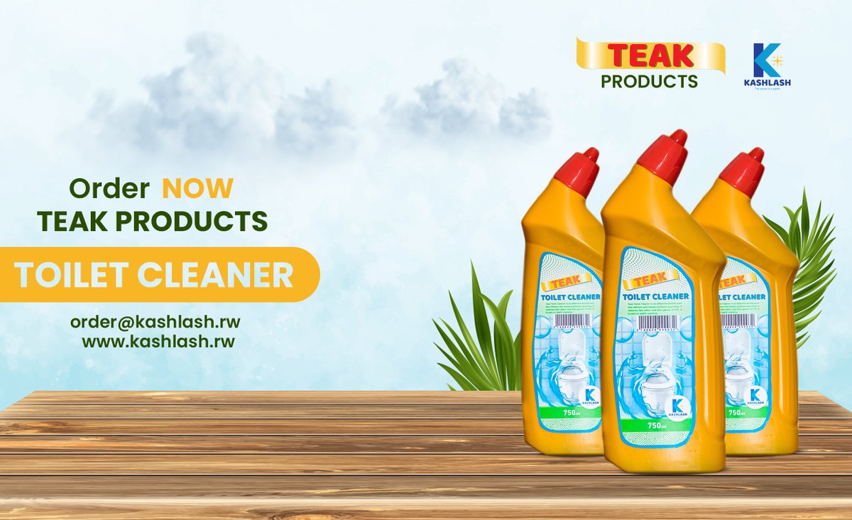 PRODUCT: TEAK™ Toilet Cleaner 🚽✨

info@kashlash.rw
order@kashlash.rw

Proudly #MadeinRwanda #RwOT