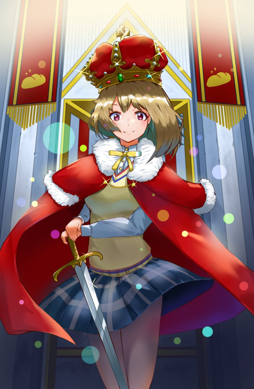 折木エッテ まさけ 情報解禁 ということでコミロクさん Taka33 主催の 目指せ大女優 に 中須かすみちゃんのイラストで参加いたしました モチーフにはアイコンでもある王冠を据え テーマは輝く笑顔で制作しました 中々努力が実らないかすみん