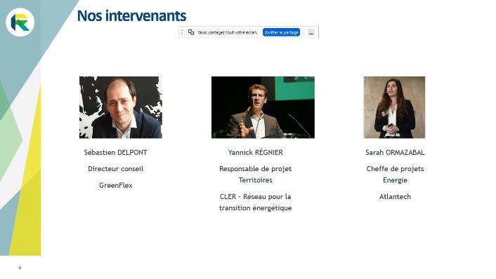 GreenFlex's tweet photo. En avant pour le webinaire organisé en partenariat avec @Rubizmo sur la résilience des #territoires ! Aujourd'hui, on parle des boucles énergétiques locales avec @sdelpont, @YannickRegnier @assoCLER et Sarah Ormazabal de @PBCAtlantech
#energie https://t.co/rF3WYvT6OO