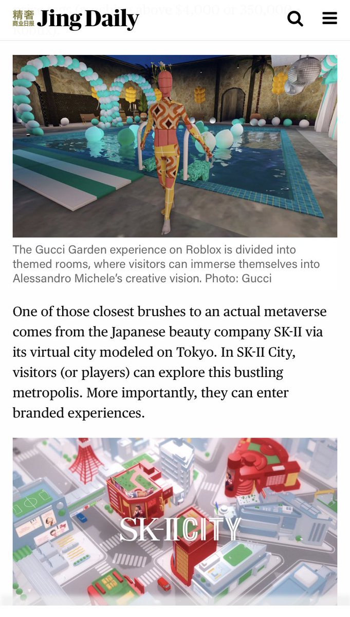Gemmacurates's tweet photo. From @gucci to @SKII_US brands are dipping their toes into the #metaverse But what is it and how will it unfold? 

#future #luxury #digital https://t.co/UIoJIVW1cn