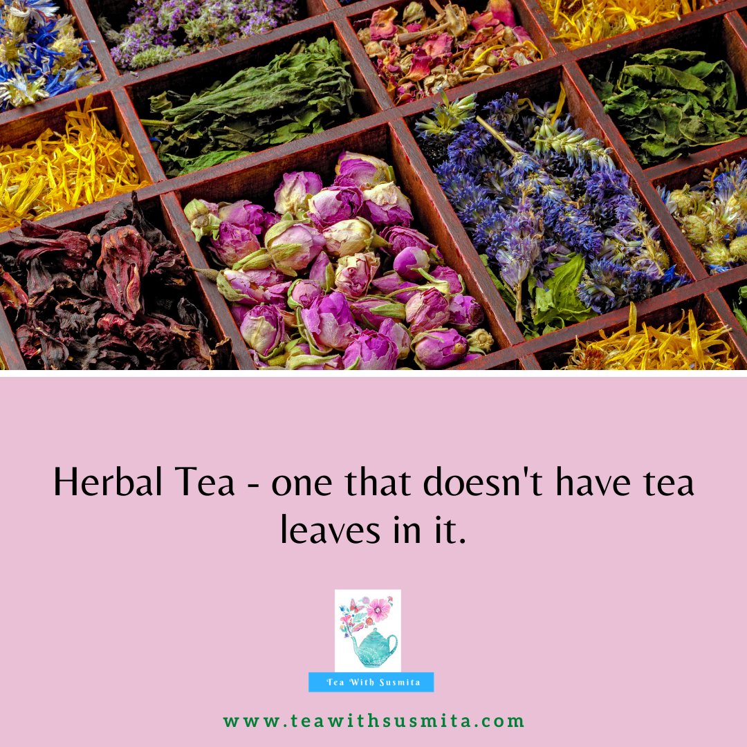 In French, they are also called Tisane - pronounced T-szan.
Henceforth, keep this in mind when talking Tea 🙂

#tea #herbaltea #tisane #teafacts #teaknowledge #tealingo #teawithsusmita #knowyourtea