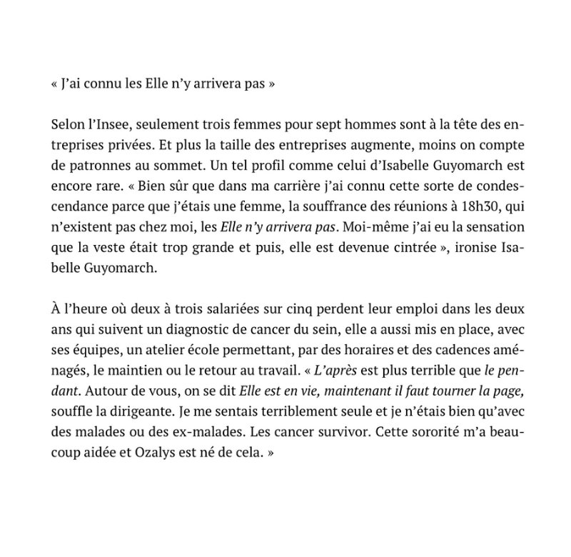 OzalysCosmetics's tweet photo. Merci Charlotte Mateus d'avoir mis en lumière le parcours de cheffe d'entreprise d' #ISABELLEGUYOMARCH dans votre rubrique "Les Sentinelles" du magazine @le_Parisien.
#leparisien #ozalys #cancersurvivor #cosmetique #entreprendreaufeminin https://t.co/ZbeTkgsMfg