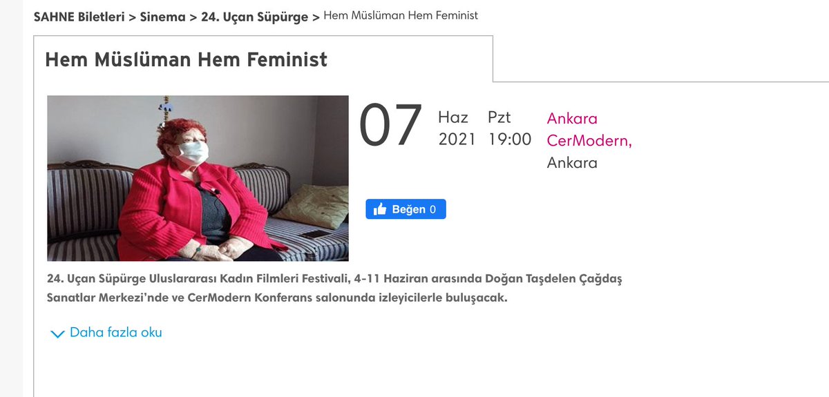 #HemMüslümanHemFeminist belgeseli #UçanSüpürge Uluslararası Kadın Filmleri Festivali'nde  gösterilecek.
Gösterim sonrası yönetmen <a href="/nebiyeari/">nebiye</a> ile bir söyleşi de olacak. 

7 Haziran 19.00'da Ankara CerModern'de🎦
 <a href="/ucansupurgeukff/">Uçan Süpürge Vakfı-Flying Broom</a> 

Biletler Biletix'te⏬
biletix.com/etkinlik/0UC78…