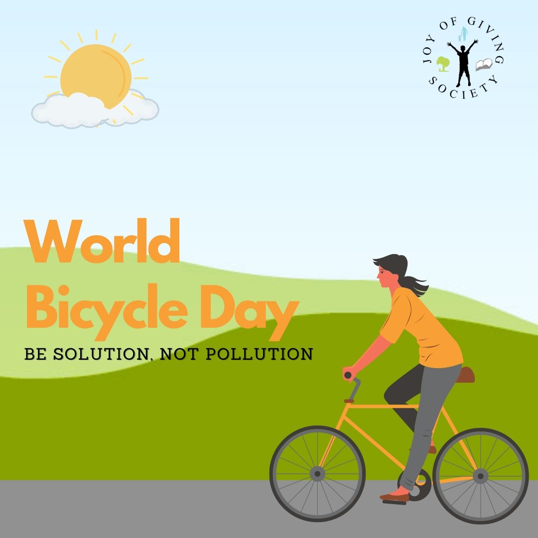 joyofgiving17's tweet photo. Be solution, Not pollution.
Ride a Bicycle For hygiene &amp; healthy environment.🌏 It's also help to improve fitness 🚴 💪

#WorldBicycleDay #healthylifestyle #healthyenvironment #ridebicycle #stayfit #fitnessmotivation  #joyofgivingsociety https://t.co/olnNULFNAj