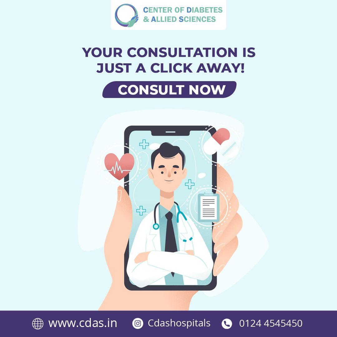 cdashospitals's tweet photo. Look for high-quality diabetic treatment during pandemic!
It can be done from a distance and you save time and energy. Donβt delay your treatment.
Let's start your consultation with the comfort of your home.
π Contact us: 0124-4545450
#onlineconsult #cdashospital https://t.co/N96wPYYSFz