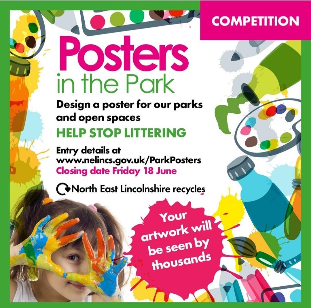 DeltaStrand's tweet image. Could you design a poster to help stop littering in our local parks🌳🌻
Help make our local parks stay beautiful!😍 @DeltaStrand @NELCouncil #LocalParks #Littering
Send your detail entries to; nelincs.gov.uk/ParkPosters