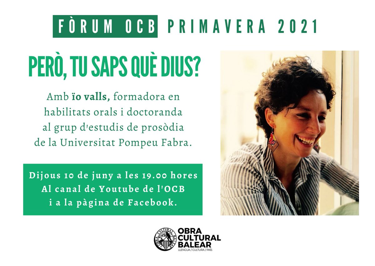 Fòrum OCB | Però, tu saps què dius? amb @iovalls, que investiga sobre la relació entre la #comunicació oral i l'entrenament amb #RealitatVirtual per rebaixar l'ansietat i no patir mentre parlem.

Com podem comunicar el missatge amb la intenció i actitud proposades?