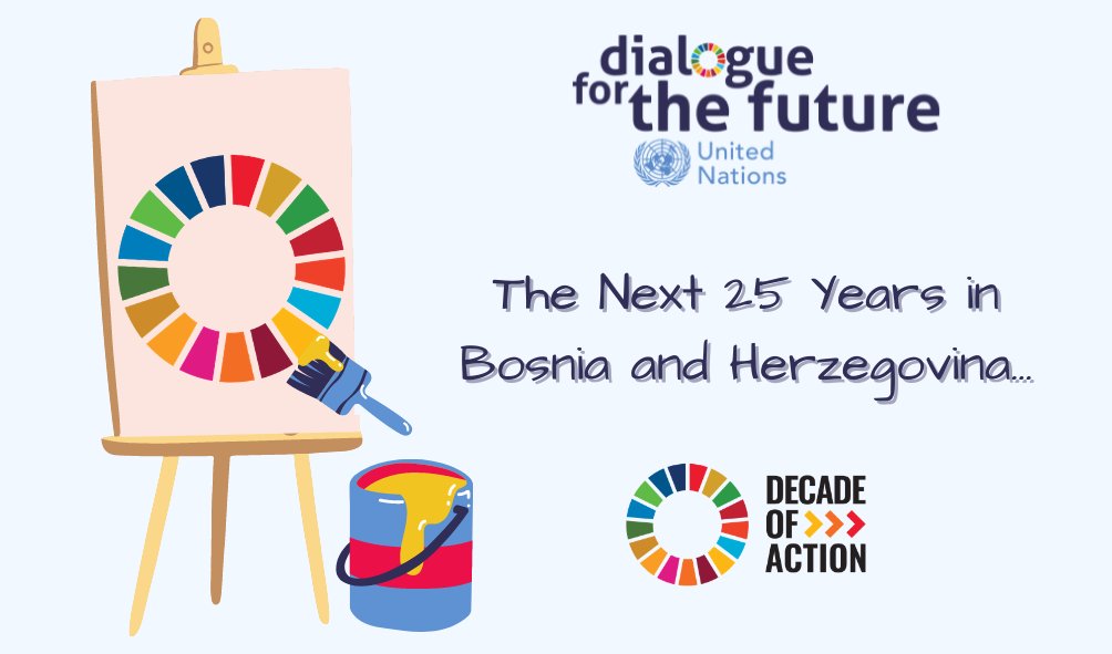 Youth of 🇧🇦 ! Show us your vision of the possibilities for the next 2⃣5⃣ years! 

Imagine a future #BiH through your 📷🎥, 🖼️🎨🖌️, 🖋️ or any other artistic expression. Help us see what a #peaceful &amp; #prosperous 🕊️ future means for you.

HOW to join? 👉🏻 bit.ly/3c0jrod