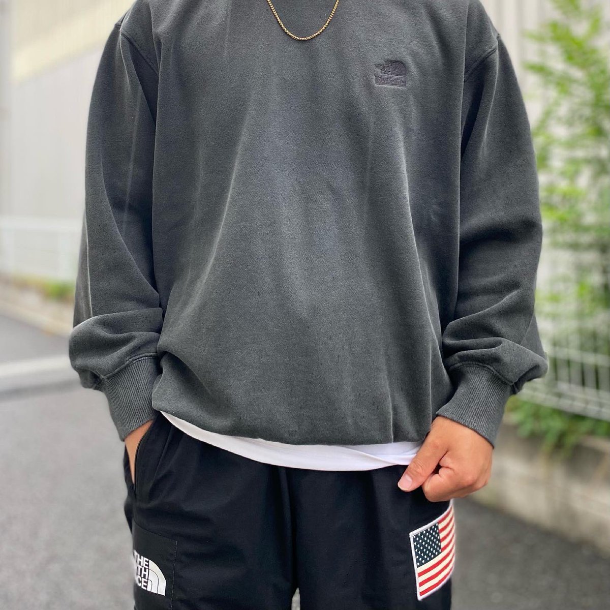 supreme the north face crewneck sweat