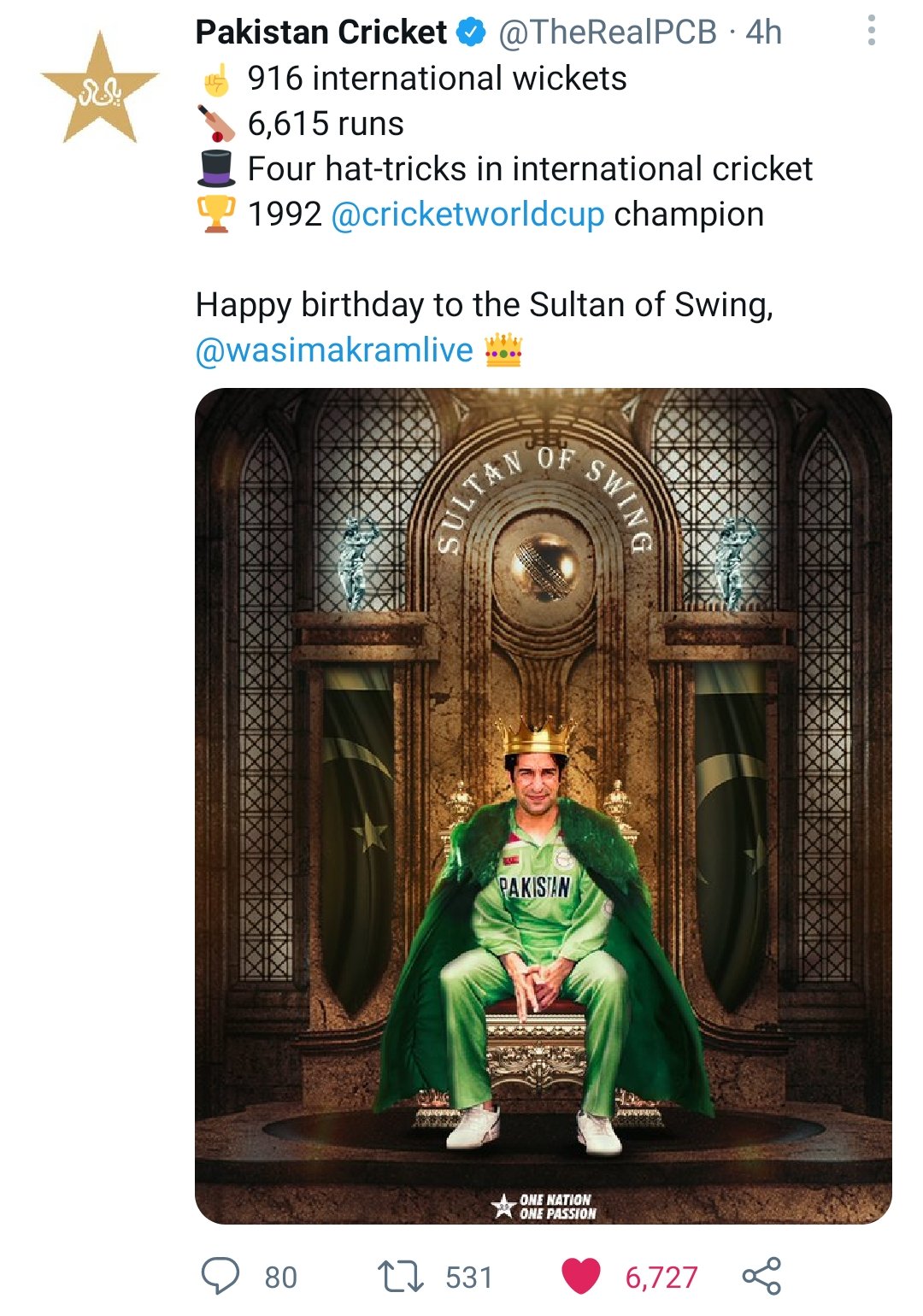 Happy Birthday Wasim Akram. 