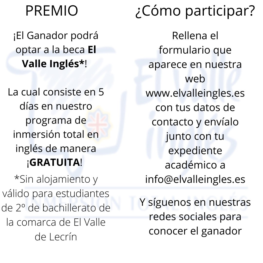 elvalleingles's tweet photo. ¿Quieres conocernos mejor? El periódico "El comarcal de Lecrín" ha escrito sobre nosotros:
 https://t.co/OErzzYy8wL

¡También os recordamos que nuestro concurso para obtener 5 días en nuestro programa de inmersión total en inglés sigue activo! https://t.co/gKS0NKm8tj