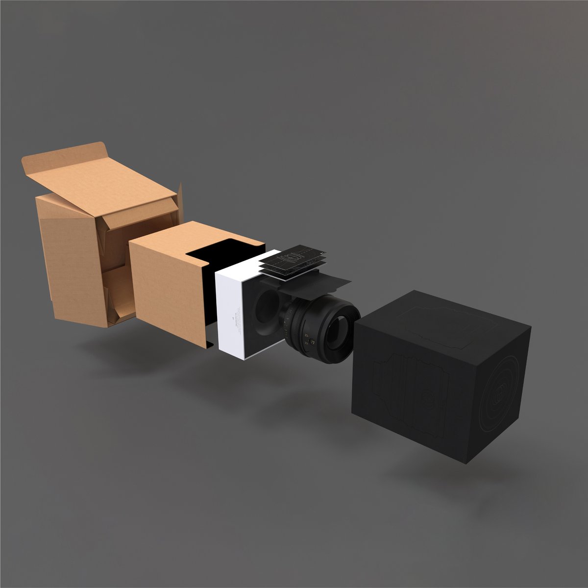 ThinkProjects's tweet photo. 📷📷 Here’s our 3D concept render of the lens packaging that we manufactured Blackwing. This render was used when manufacturing the packaging for the lenses. This was a project that we thoroughly enjoyed!
.
.
.
#Packaging #ConceptRender #Render #PackageDesign #CameraLens https://t.co/mHhhejujrM