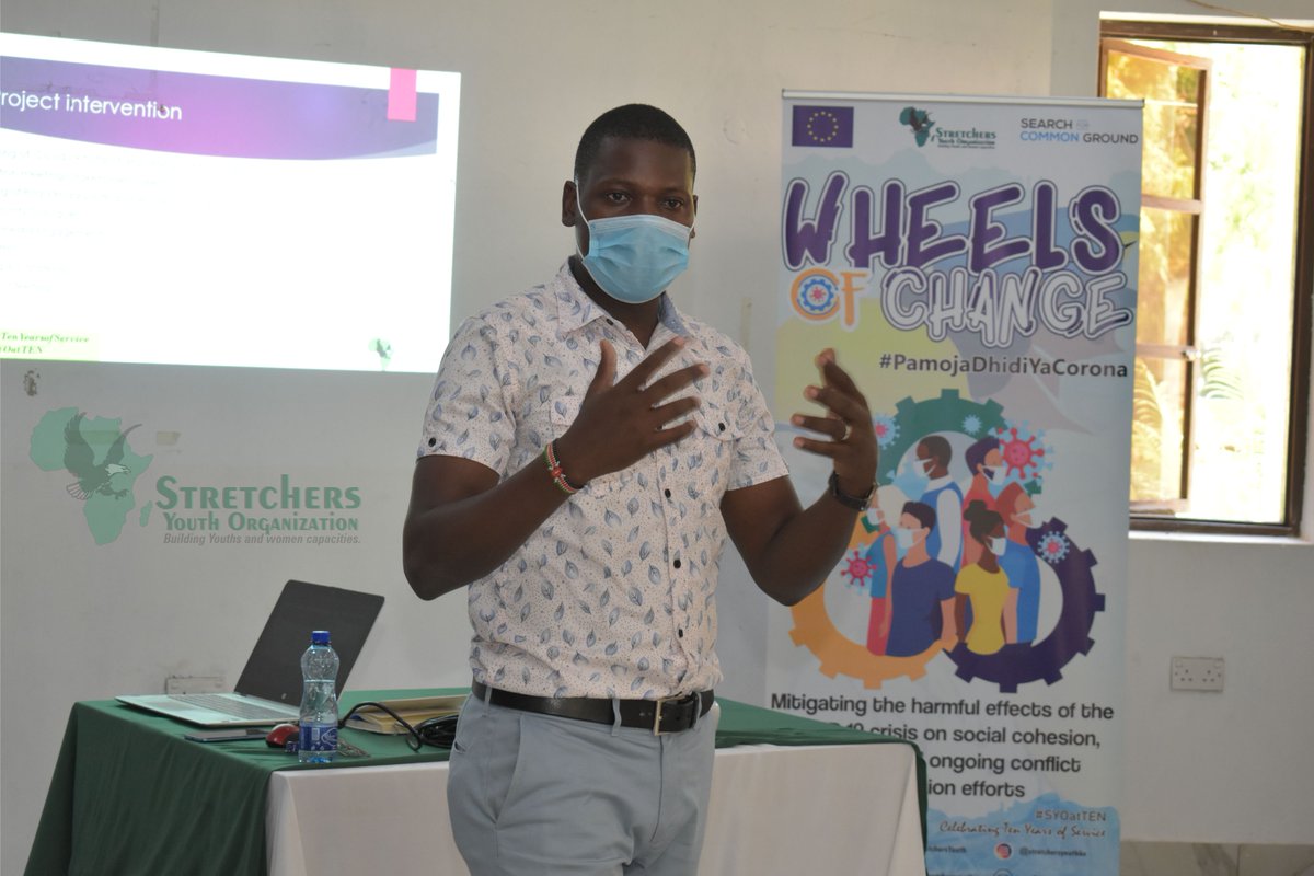 StretchersYouth's tweet image. #SYOatTEN
Through the support of @SFCG_Kenya under #PamojaDhidiYaCorona, we are currently implementing a project dubbed #WheelsofChange that aims towards mitigating the harmful effects of the #Covid19 crisis on #socialcohesion, stability, and ongoing #conflictprevention efforts.