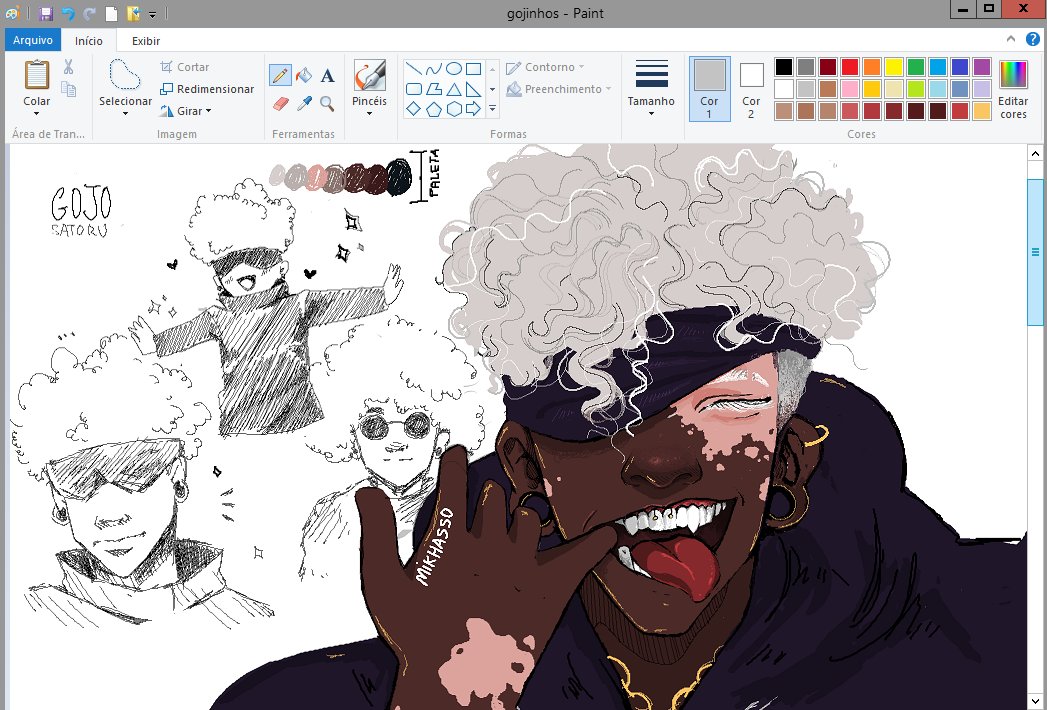 mikhasso's tweet photo. Muuuuita gente me pediu - me, myself and I - pra fazer no Paint uma versão minha do crush 
DIGO 
✨Satoru Gojo✨ 

Tô pegando o gosto pela coisa gente 

É isso
Bão dia ♥ https://t.co/gFcvjFvqIT