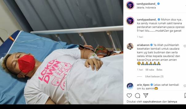 KompasTV's tweet photo. Sandy, Drummer Pasband Alami Pendarahan Usai Operasi Hemoroid, Kini Dirawat Di Rumah Sakit https://t.co/rsua0Dv2JZ https://t.co/kX0pZbCyKO