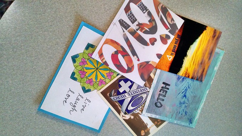 CLMOOC's tweet photo. We’re encouraging #clmooc folks to consider the ‘post’ pandemic postcard project — send a handwritten note to someone via postcard and share what changes in your life/world you will carry forward … More info https://t.co/jcl9x7zF3f https://t.co/OtsvqLQ13U