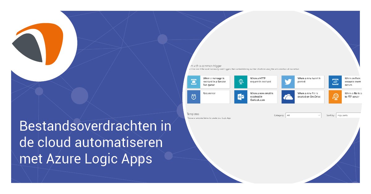 SynTouch's tweet photo. Bestandsoverdrachten in de cloud automatiseren met Azure Logic Apps. In deze blog licht Michel Christianen toe hoe simpel dit kan zijn. Lees meer! https://t.co/drVX4VbhV5
#microsoftazure #azure #cloud #azurelogicapps https://t.co/wUxB0errrj