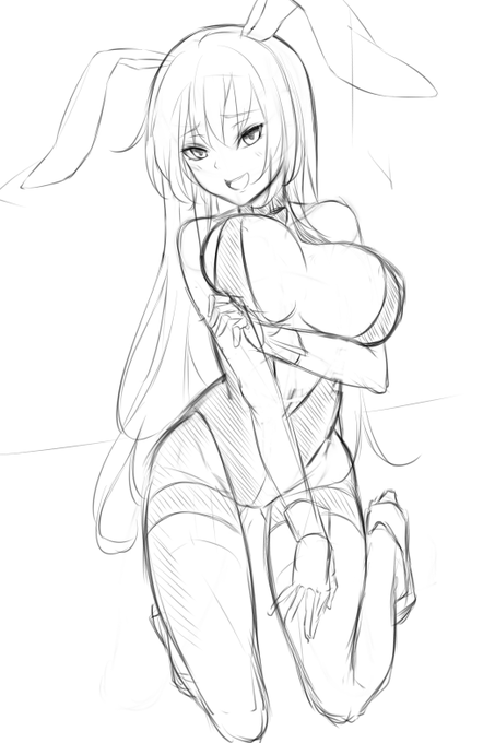 バニーガール うどんげ ラフ
bunny reisen draft 