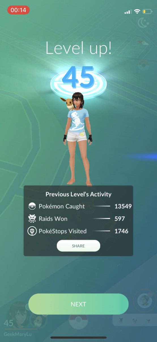 geek_mary_lu's tweet photo. It’s been a real long grind to get to #Level45 but I made it on Sunday
30th May 2021 😁
I didn’t get to celebrate the moment because some other stuff had cropped up at the same time.
#PokemonGo
#PokemonGoBeyond https://t.co/EtoeQNAVEg