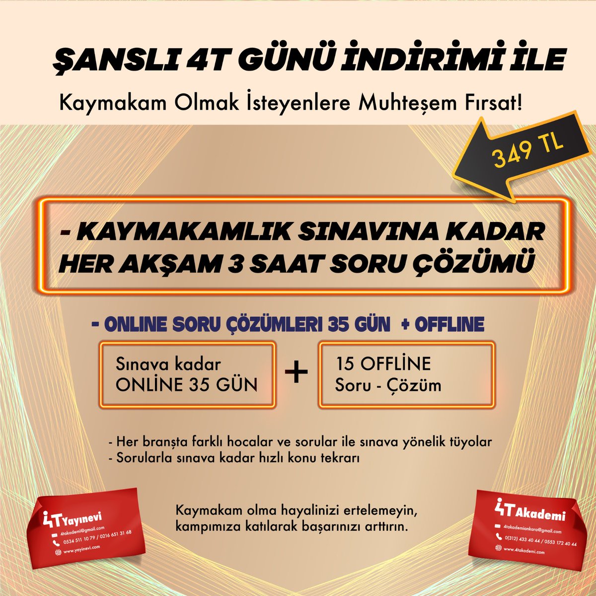 4Tyayinevi's tweet photo. ÇEKİLİŞ VAAR! 
Geleneksel 4T indirim gününe ek, Kaymakamlık soru çözüm kampında da müthiş indirim!! Fırsatı kaçırmayın!
Bizi takip eden ve gönderiyi retweetleyen  iki kişiye "Kaymakamlık İktisat Özgün Soru Bankası "  Hediye. https://t.co/qboWtBSUfw