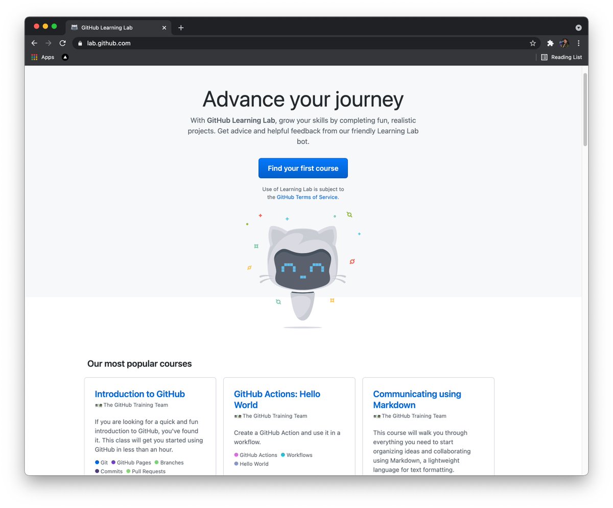 ianaya89's tweet image. 🐙 GitHub cuenta con un &quot;Learning Lab&quot; donde podes encontrar un monton de cursos interactivos totalmente gratuitos

👩‍🏫 No solo sobre Git/GitHub, hay contenido de HTML, Node, Ruby, DevOps, Markdown y hasta Machine Learning
