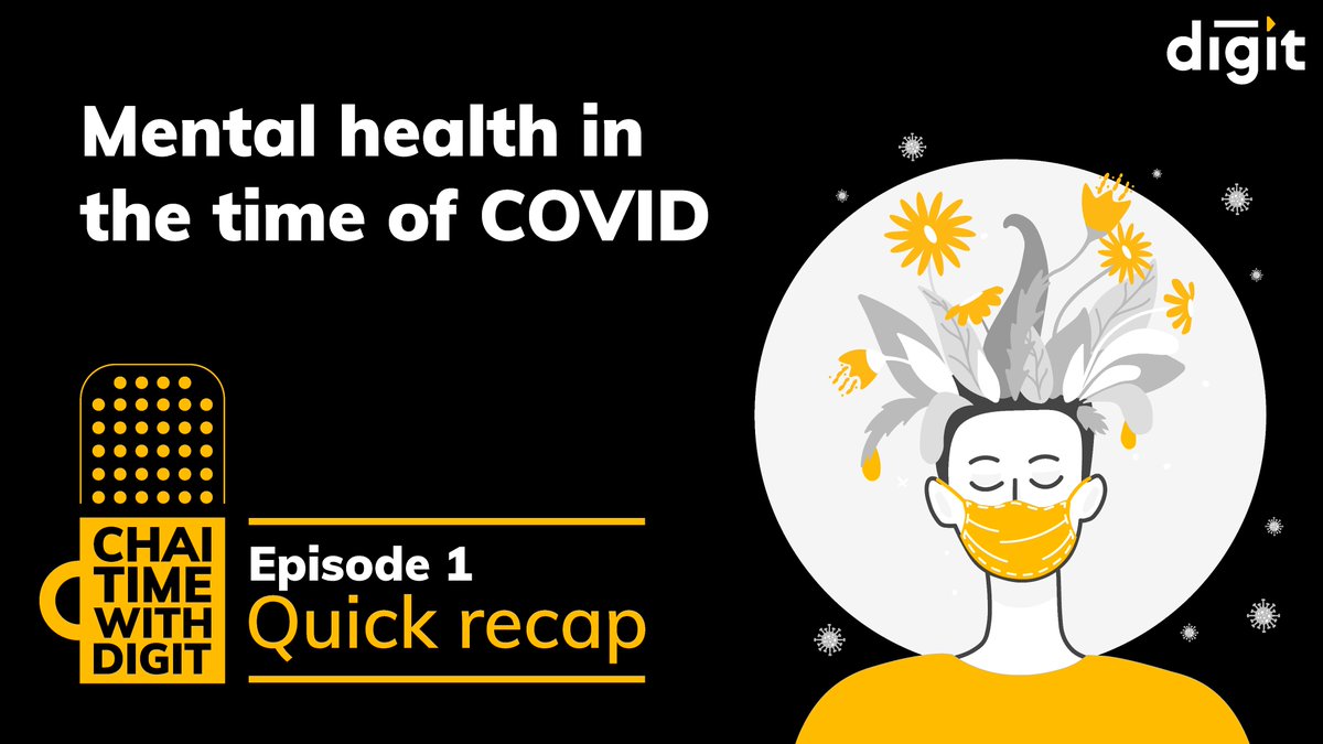 heydigit's tweet image. #Mentalhealth is critical in these times. So, we had Ms. Deepanwita Roy, a mental health expert, to talk about staying positive. Here’s part one of a quick recap of the same. You can watch the video here: youtu.be/7JcYV_leCDo
#GoDigit #DigitSimplifies #COVID19