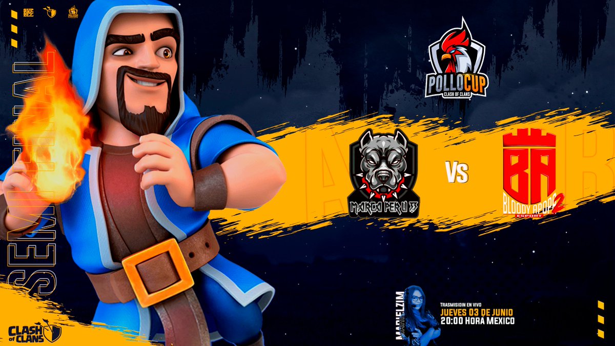 ESTA NOCHE!!! Segunda Semifinal de Pollo Cup!🔥🔥
MARCA PERU 3.3 Vs BLOODY APOPA
⏰20hs Mex / 22hs Arg 
Los espero!🥰
facebook.com/MarielZim
twitch.tv/marielzim
