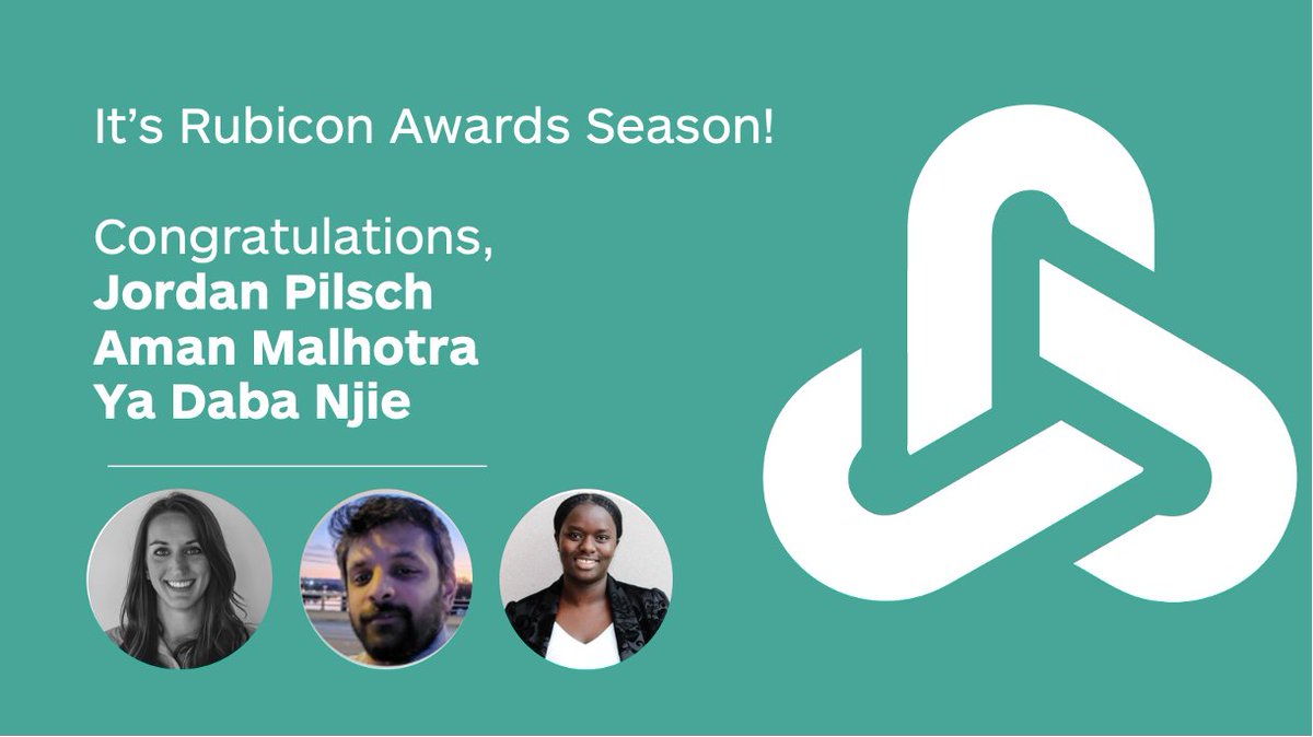 This year, Rubicon is celebrating not just one award winner, but three! Over the past year, so much great work has been done by so many of Rubicon’s employees that one award just was not enough.

Learn about our amazing honorees: ow.ly/jqIh50F2baa