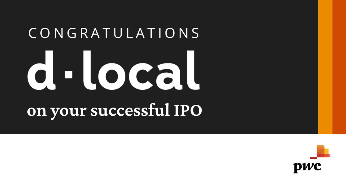 PwC_Uruguay's tweet photo. PwC Uruguay se enorgullece de formar parte del proceso y contribuir para el logro del objetivo. ¡Felicitaciones!
#dLocalIPO #Nasdaq #NasdaqListed https://t.co/ALrsxk6sjf