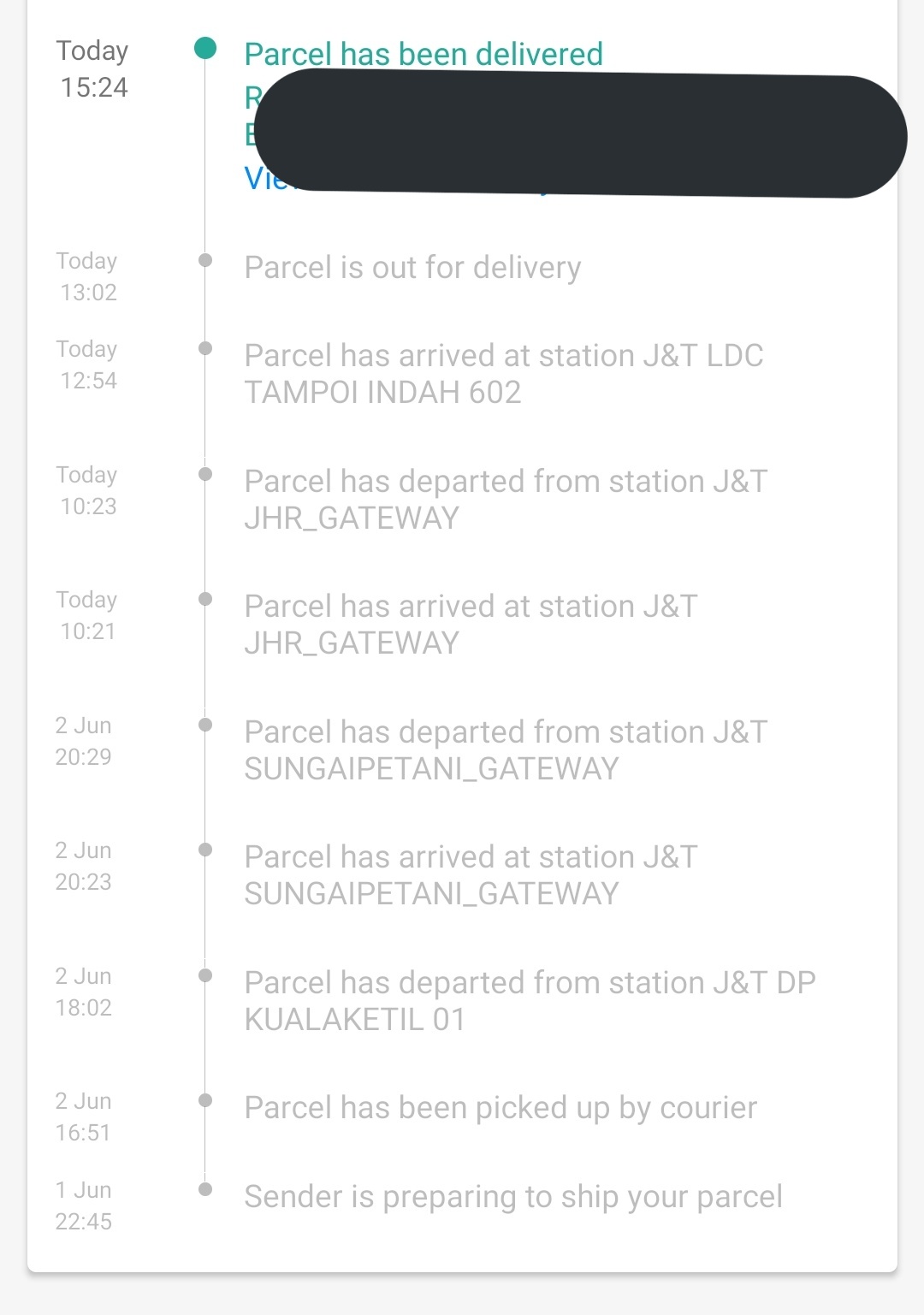 Sarah Engkuskin Auf Twitter 3 Parcel Had Departed From Station J Amp T Dp Lori J Amp T Dah Pickup Parcel Dekat J Amp T Branches Atau Drop Point Tadi Dan Dibawa Ke Gateaway Tempat