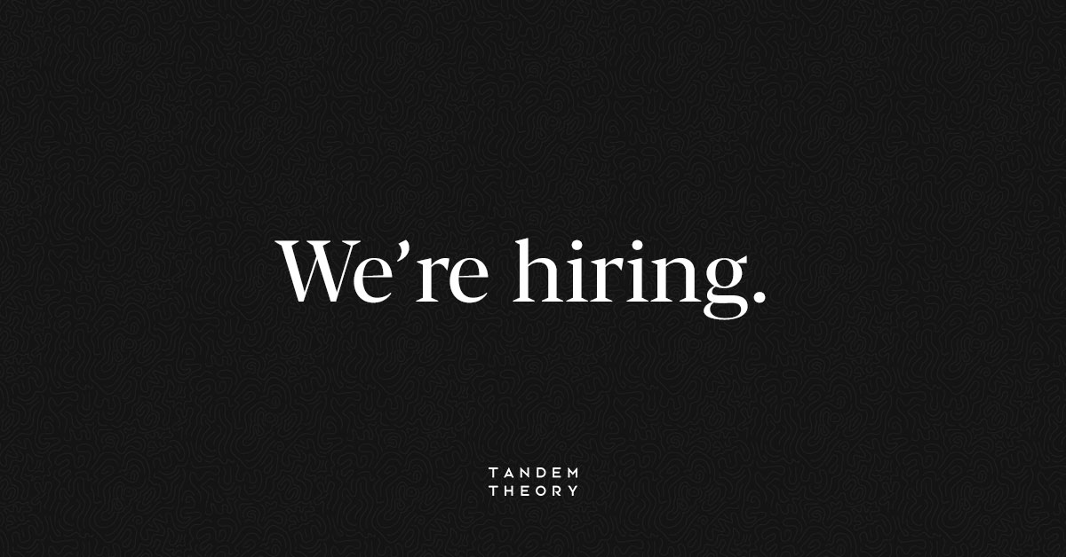 TandemTheory's tweet photo. We're hiring! We need someone who can develop and manage data pipelines and deliver success for clients. Learn more and apply to be our Data Engineer on our website. https://t.co/1lmBDZog5Y