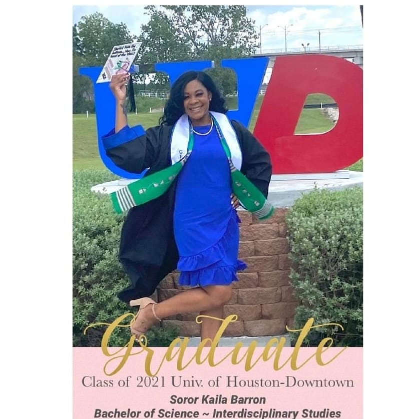 SouthCentralAKA's tweet photo. Congratulations to the Class of 2021 coming to a graduate chapter near you!   AKA . Omicron Gamma Chapter grads from the campus of the University of Houston-Downtown
#AKA1908  #SCGrad2021 #WeAreSouthCentral #OmicronGamma #UHD #UniversityofHoustonDowntown https://t.co/0mwqL375E7