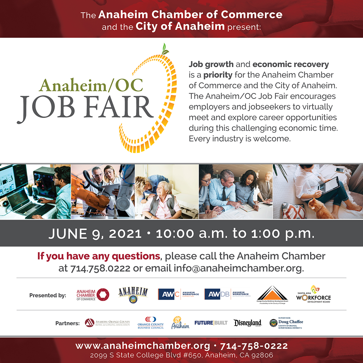 AWConnection's tweet photo. Are you looking to discover your next career move? Or an employer looking for great new additions to your company? Join us for the first-ever Anaheim/OC Virtual Job Fair on Wednesday, June 9th. For more information, visit https://t.co/KPhTR5ueV7. #AWConnection #JobFair #Anaheim https://t.co/MB8g3aP088
