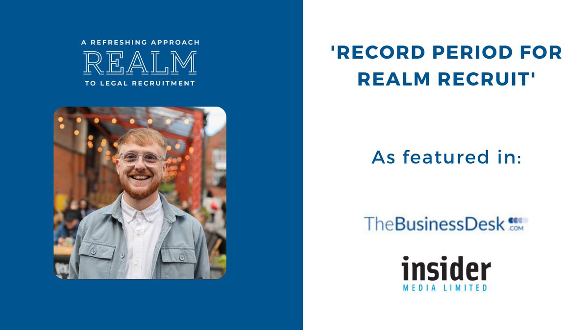 realmrecruit's tweet photo. We’re thrilled to say that as a business, we've had the best possible start to 2021 and it's great to see our recent results featured on the @insidernwest website and @BusinessDesk_NW 

https://t.co/UflYN5kOhp

https://t.co/as9JZ5xFcp

#RealmRecruit #LegalRecruitment https://t.co/FSMh8AqxTj
