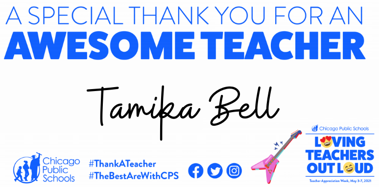 CPSCivicLife's tweet image. Shoutout to @ChiPubSchools #TransformativeTeacher, Tamika Bell! She's an English and Diverse Learner Teacher @FengerTitans. A previous coworker mentions how she continuously works on her own growth to become better for the students she so deeply cares for. #ThankATeacher
