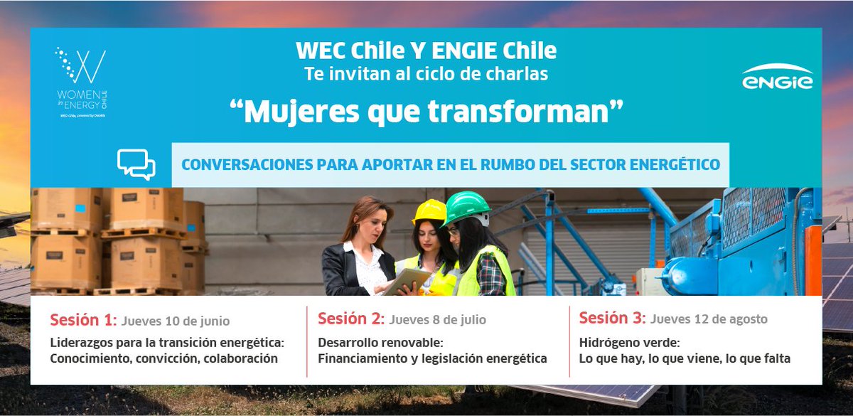 World Energy Council (WEC) Chile (@wec_chile) on Twitter photo SAVE THE DATE 🗓️ Junto a <a href="/ENGIEChile/">ENGIE Chile</a> hemos preparado un ciclo de charlas sobre #TransformaciónEnergética y liderazgo femenino dentro de la industria. Por un futuro más sostenible e inclusivo. ¡Pronto todos los detalles! #WomenInEnergy #TodosSomosEnergía #WeAreAllEnergy SAVE THE DATE 🗓️ Junto a <a href="/ENGIEChile/">ENGIE Chile</a> hemos preparado un ciclo de charlas sobre #TransformaciónEnergética y liderazgo femenino dentro de la industria. Por un futuro más sostenible e inclusivo. ¡Pronto todos los detalles! #WomenInEnergy #TodosSomosEnergía #WeAreAllEnergy