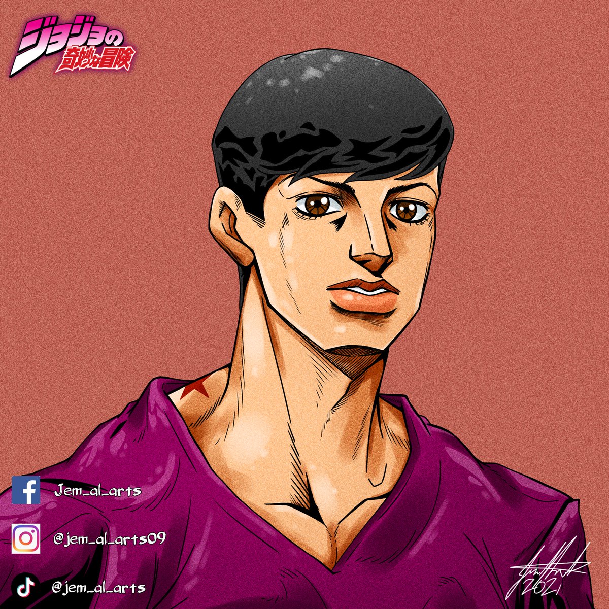 ArtsJem's tweet photo. Hi! Im new here... Btw this is myself in Jojo artstyle😊
Open for Commissions❤️
#JojosBizarreAdventure #jojo_world https://t.co/peCowtw8Vg