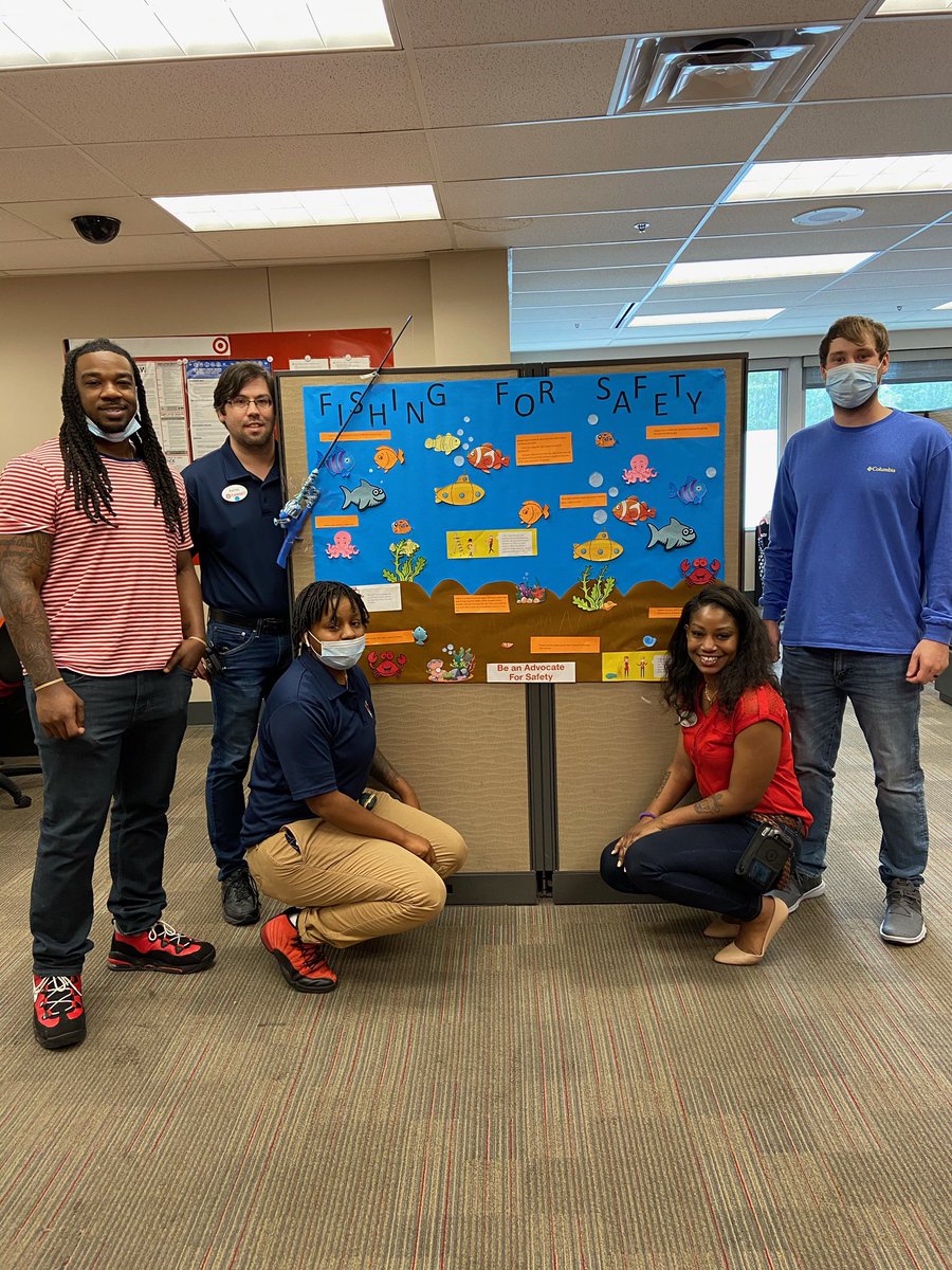 I have to brag on our AP team— Together they created this interactive info board for safety awareness month! Thank you Evan &amp; team!! This board really ‘caught’ my eye 😉🎣 🎯