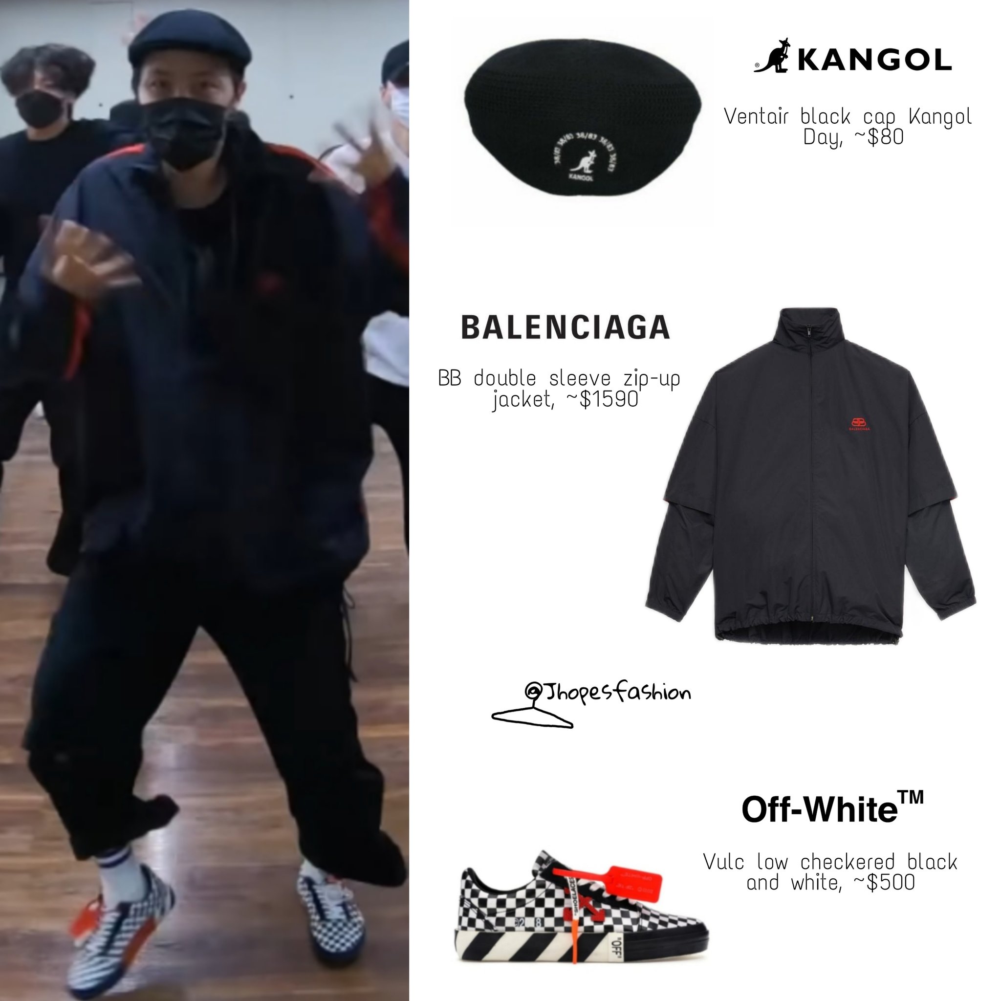 j-hope's closet (rest) on X: Hoseok's Kangol cap, Yeezy tee