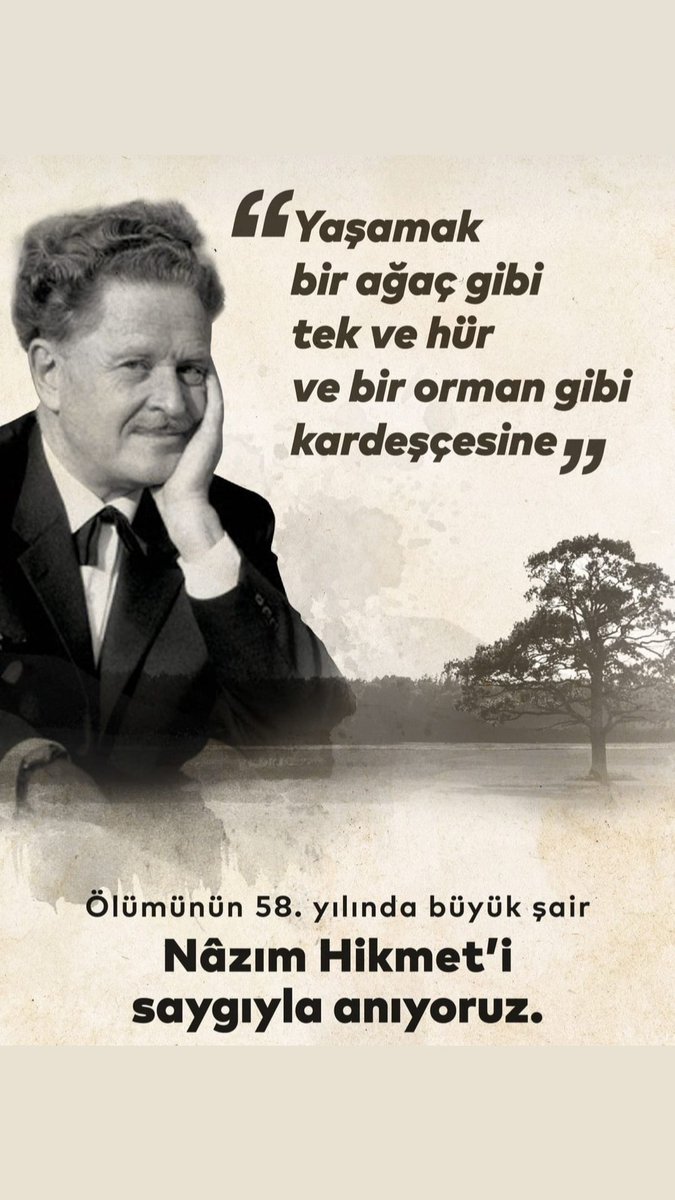 Mlk5454's tweet photo. #NazimHikmetRan https://t.co/imT7CpC13Z