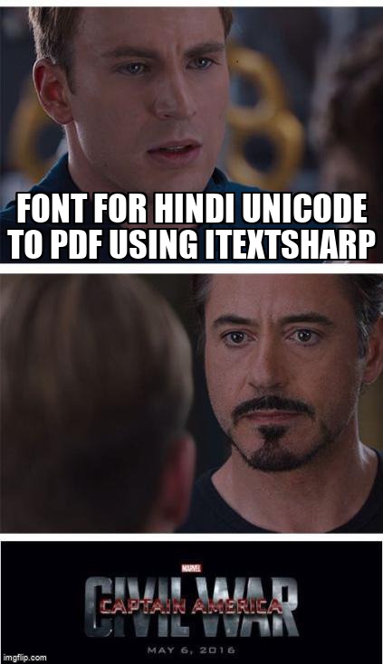 overflow_meme's tweet image. Font for hindi unicode to pdf using itextsharp stackoverflow.com/questions/4073… #aspdotnet #csharp40