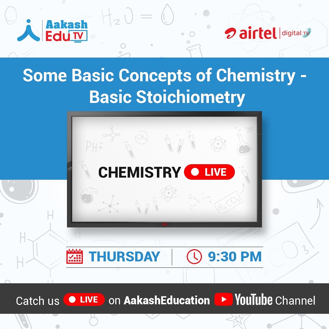 AESL_Official's tweet image. Join the live webinar today at 9:30 PM on Some Basic Concepts of Chemistry - Basic Stoichiometry 
here : youtu.be/IppZhoDdp5g
#livewebinar #studystrategy #preparation #chemistry
