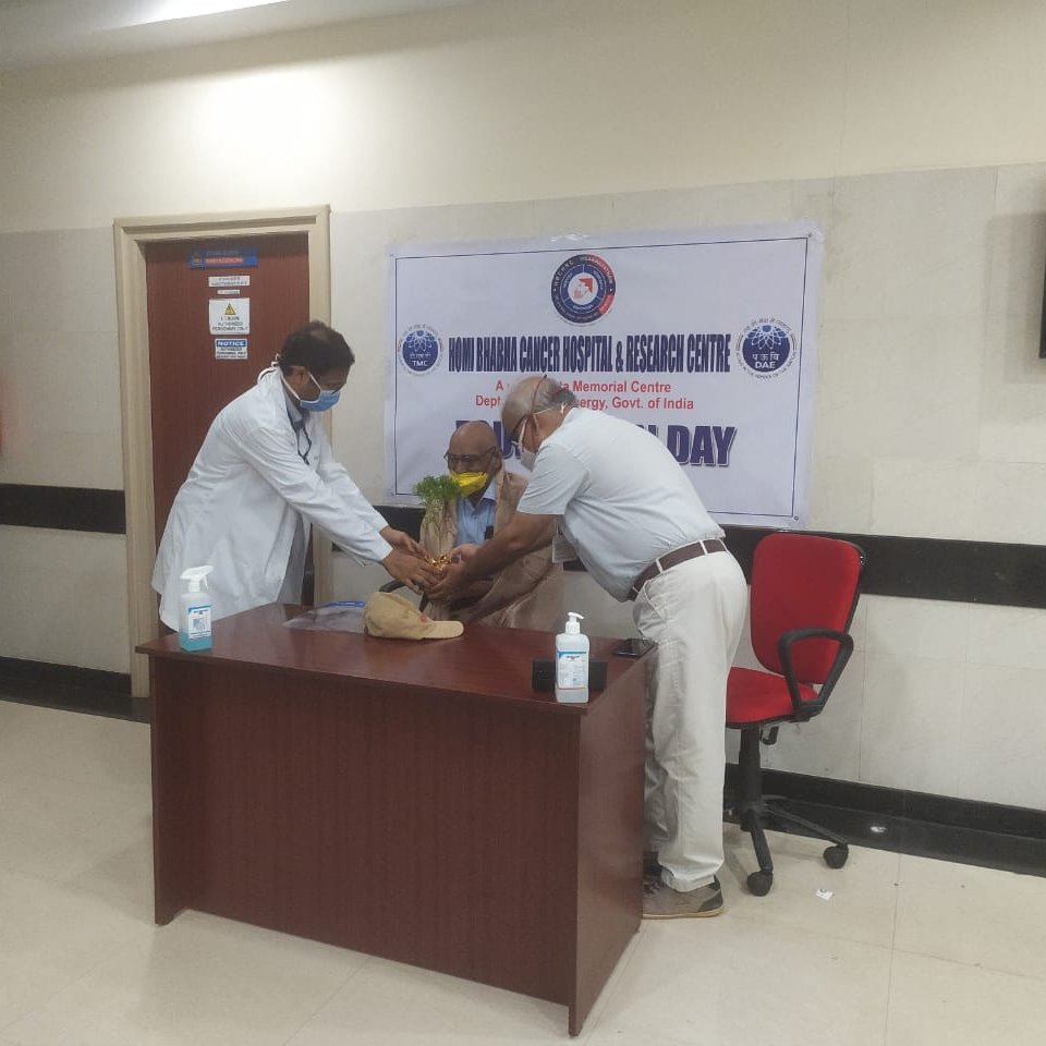 Celebrated 7th Foundation Day on 2nd June,2021. Director, Dr Umesh Mahantshetty felicitated Retd. Chief Engineer Mr. Krishna Rao who was the first employee deputed for the project at Vizag.