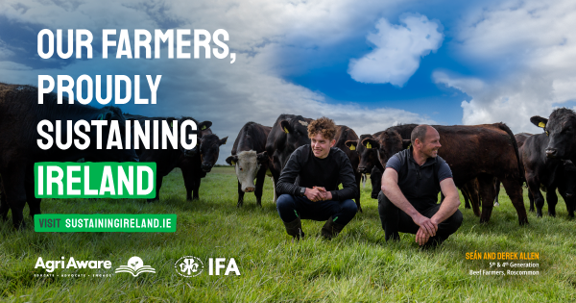 With <a href="/IFAMedia/">Irish Farmers' Association</a> &amp; <a href="/farmersjournal/">Irish Farmers Journal</a> Agri Aware launched #SustainingIreland to highlight Irish agriculture's critical role in the economy &amp; society. 🐮 🌿

We want our vibrant family-farm model to stay. 👪

#SustainingIreland shines a light on farm families to tell their stories